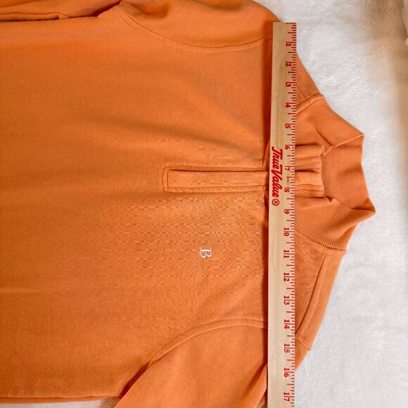 A0008 Brooks Brothers Youth Half-Zip Pullover Sweatshirt 16Y Peach Cotton NWT - Picture 6 of 8